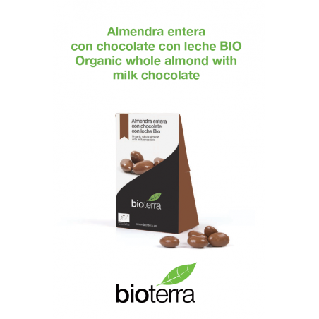 Almendra entera con chocolate con leche Bio 100g