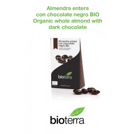 Almendra entera con chocolate negro Bio 100g